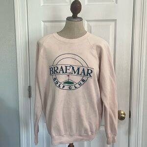 Vintage Fruit of the loom Braemar golf club pink crewneck sweatshirt size XL